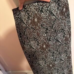 Tyler Boe Brown and Black Textured Pencil Skirt